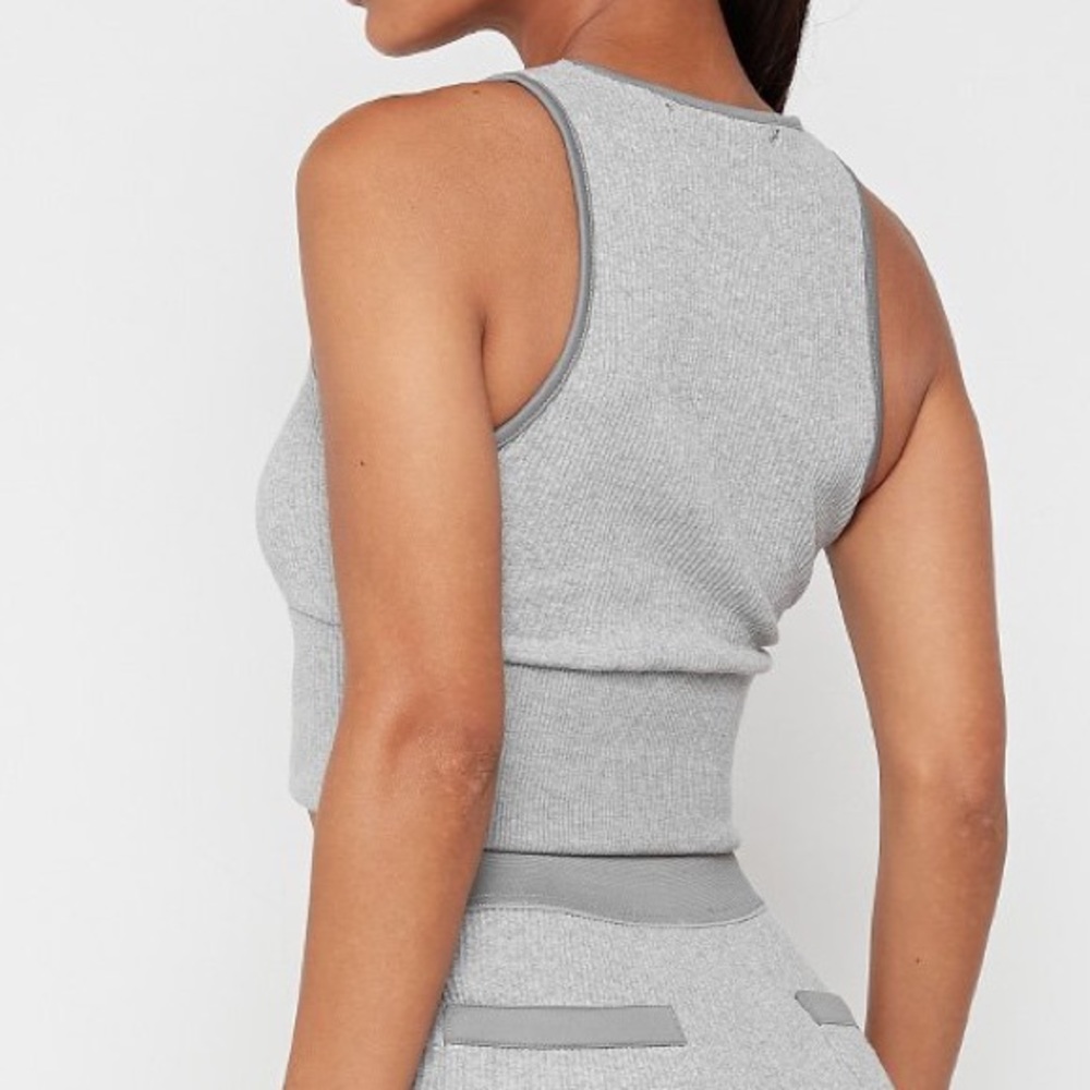 Ribbed Racerback Crop Top - Picture 3 of 5